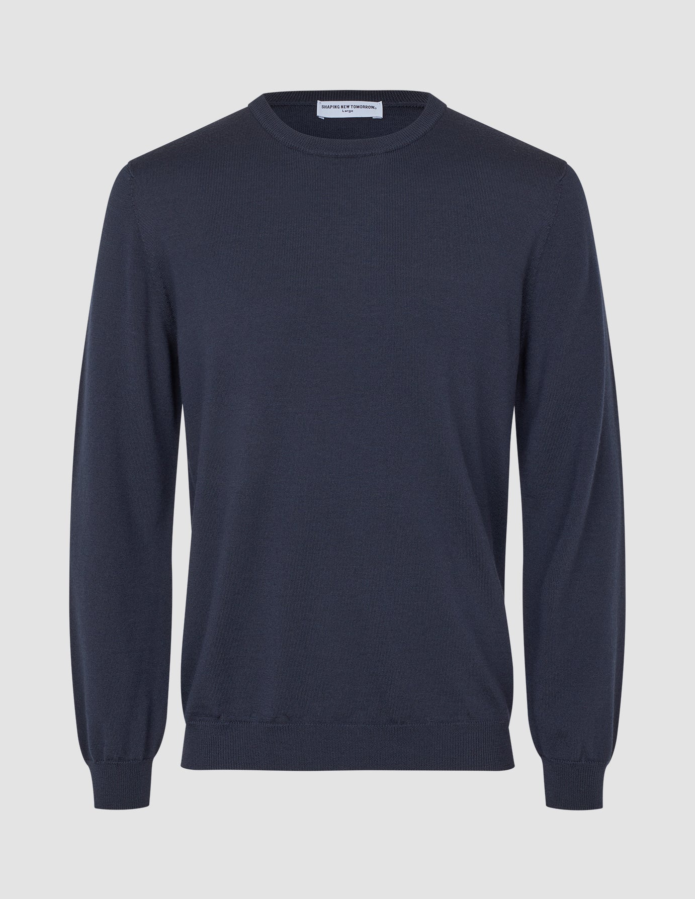 Seamless Premium Merino Knit Crewneck Dark Navy