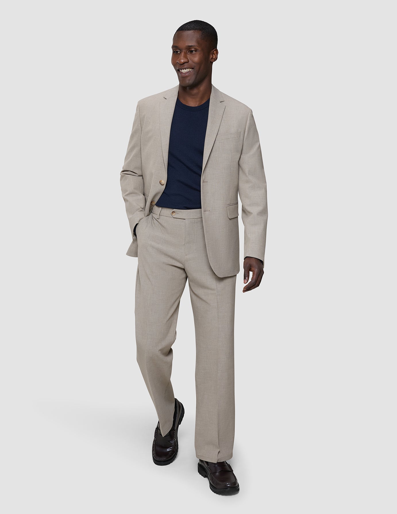 Seamless Premium Merino Knit Crewneck Dark Navy