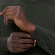 Seamless Premium Merino Knit Crewneck Green Night