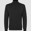 Seamless Premium Merino Knit Half Zip Black