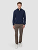 Seamless Premium Merino Knit Half Zip Dark Navy