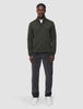 Seamless Premium Merino Knit Half Zip Green Night