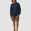 Seersucker Casual Shirt Dark Navy