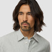 Seersucker Casual Shirt Green Stripes