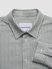 Seersucker Casual Shirt Green Stripes