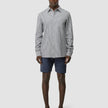 Seersucker Casual Shirt Navy Stripes