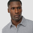 Seersucker Casual Shirt Navy Stripes