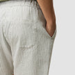 Seersucker Shorts Green Stripes