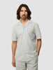 Seersucker Short Sleeve Shirt Green Stripes