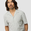 Seersucker Short Sleeve Shirt Green Stripes