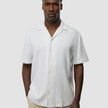 Seersucker Short Sleeve Shirt Blue Stripes