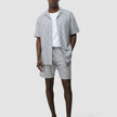 Seersucker Short Sleeve Shirt Navy Stripes