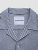 Seersucker Short Sleeve Shirt Navy Stripes