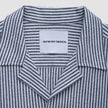 Seersucker Short Sleeve Shirt Navy Stripes