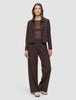 Women's Serene Short Jacket Chocolate Herringbone