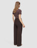 Women's Serene Pants Wide Chocolate Herringbone