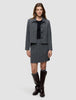 Women's Serene Short Jacket Grey Herringbone