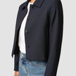 Serene Short Jacket Black Night Pinstripe