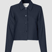 Serene Short Jacket Black Night Pinstripe