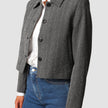 Serene Short Jacket Grey Herringbone