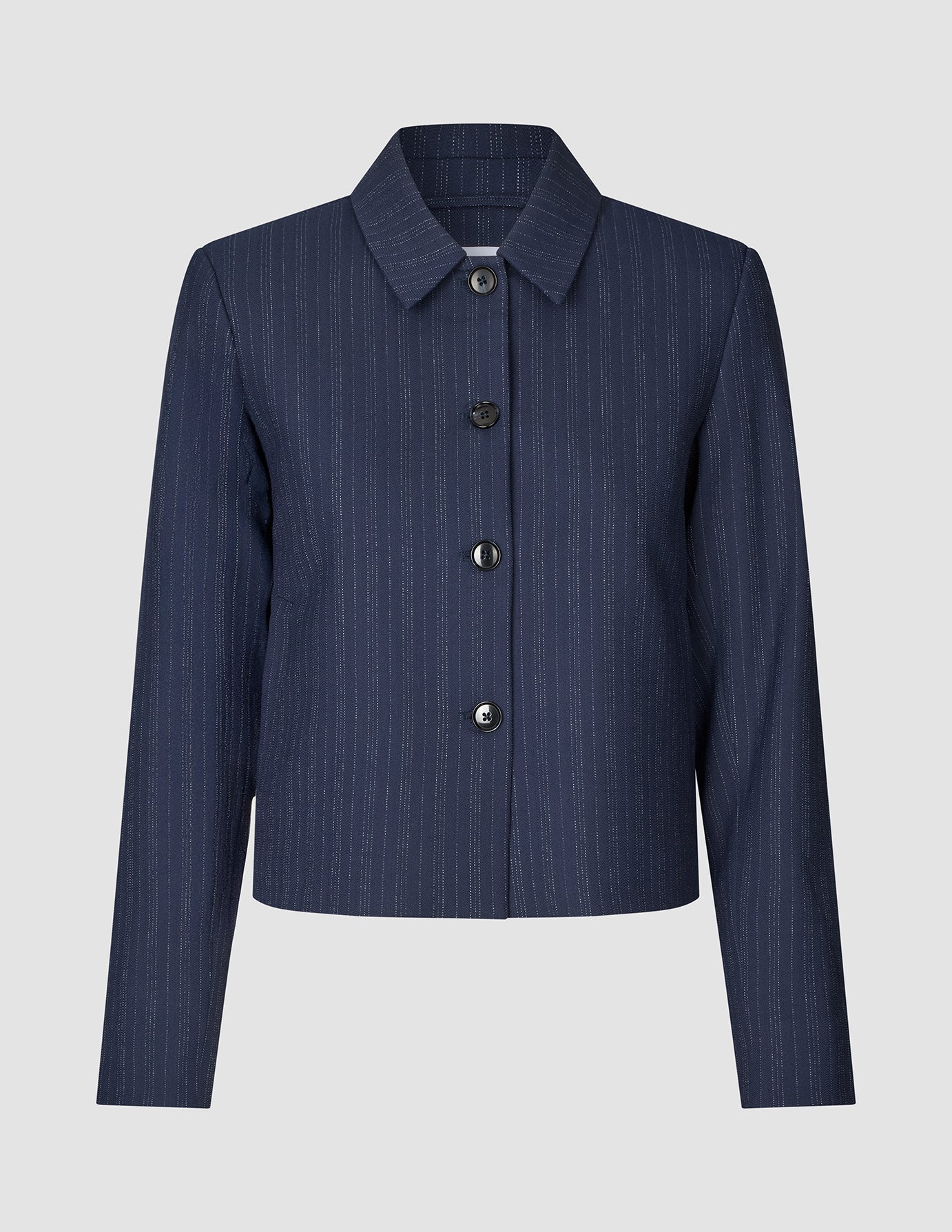 Serene Set Marine Pinstripe Short Jacket Pants