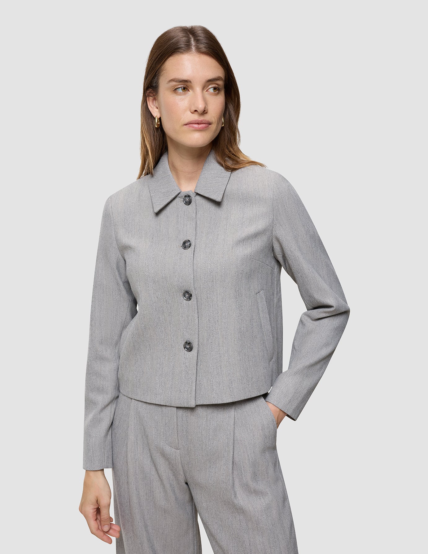 Women's Serene Short Jacket Tapestry Herringbone