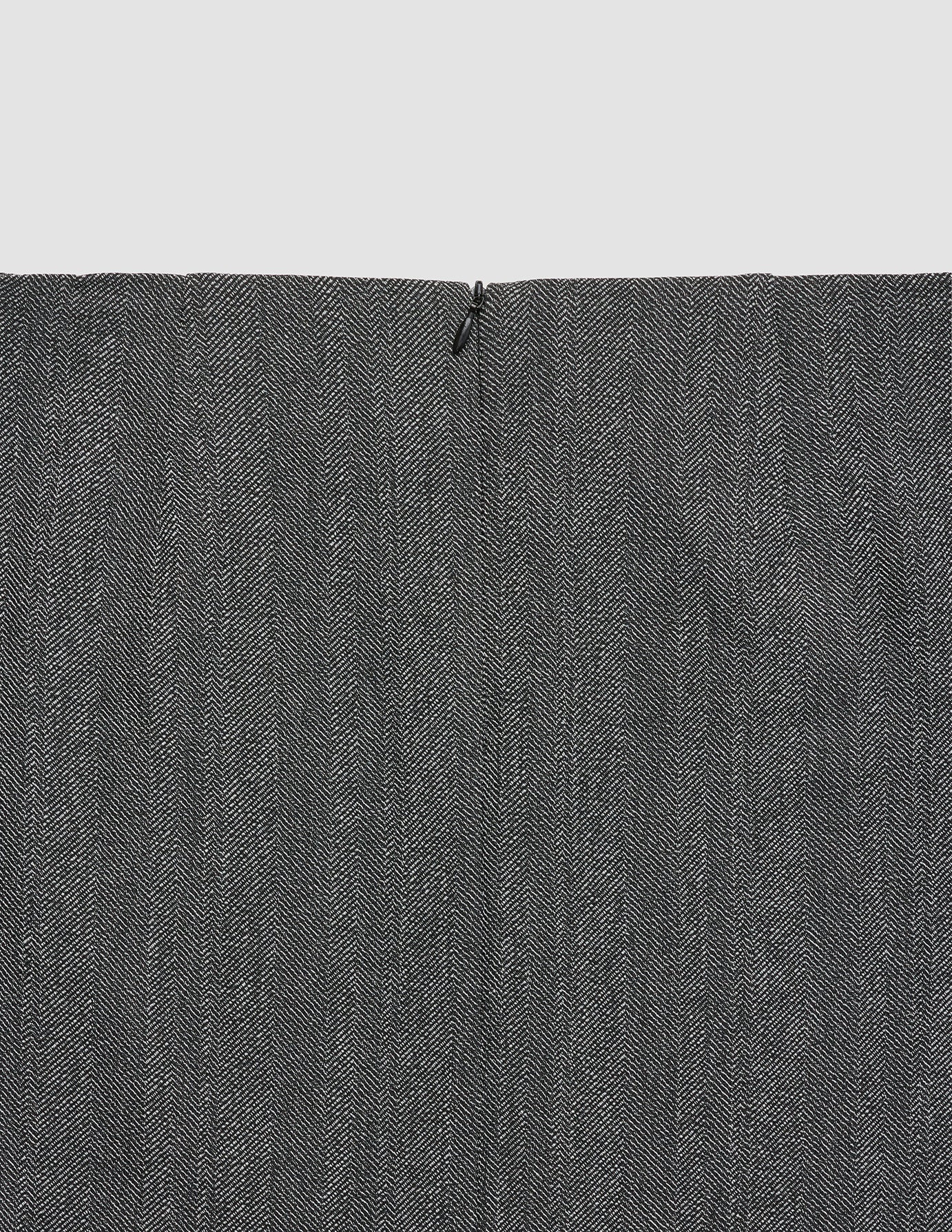 Women's Serene Short Skirt Grey Herringbone