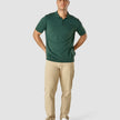 Silk / Cotton Short Sleeve Polo Forest Green