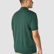 Silk / Cotton Short Sleeve Polo Forest Green