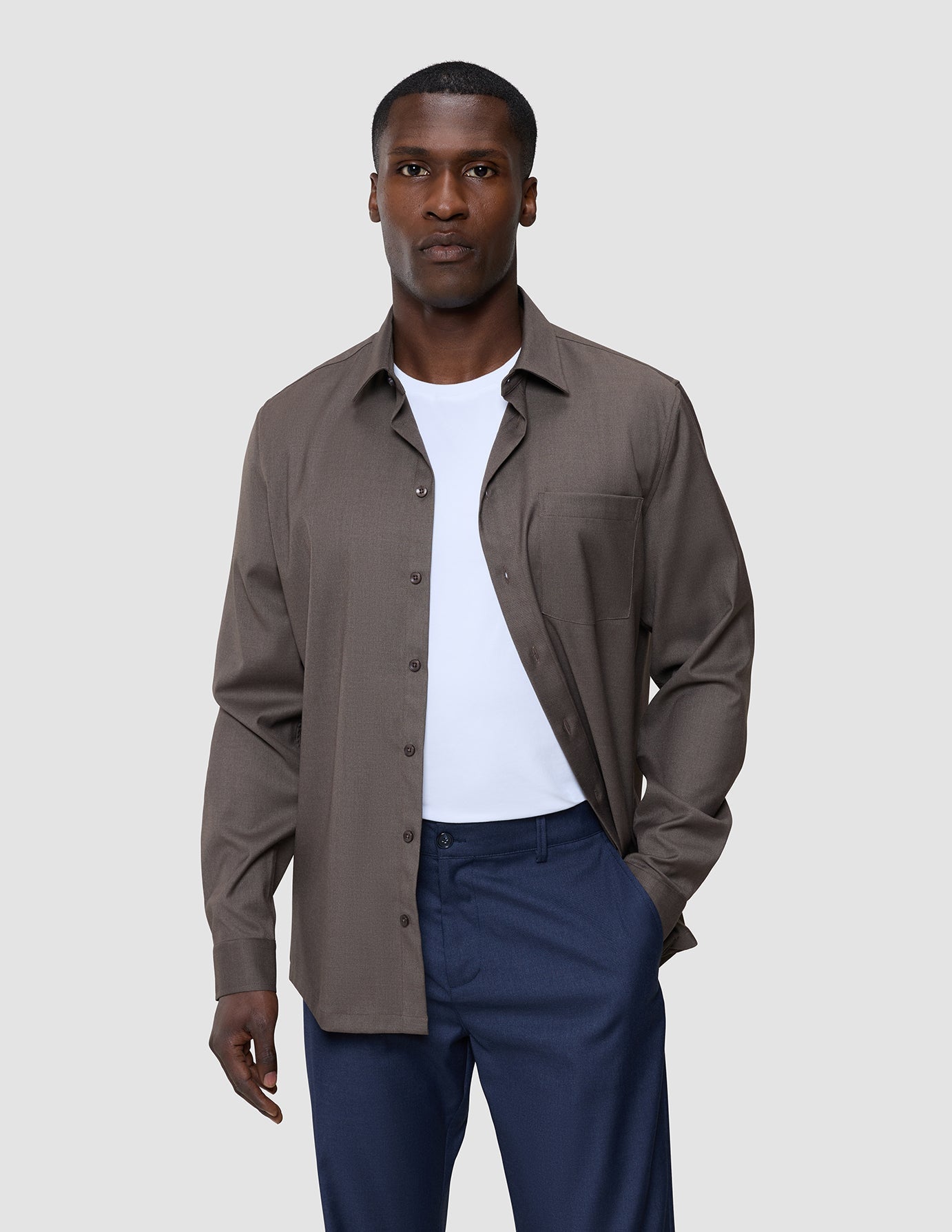 Siena Shirt Dark Chestnut Melange