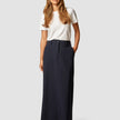 Essential Maxi Skirt Navy Pinstripe