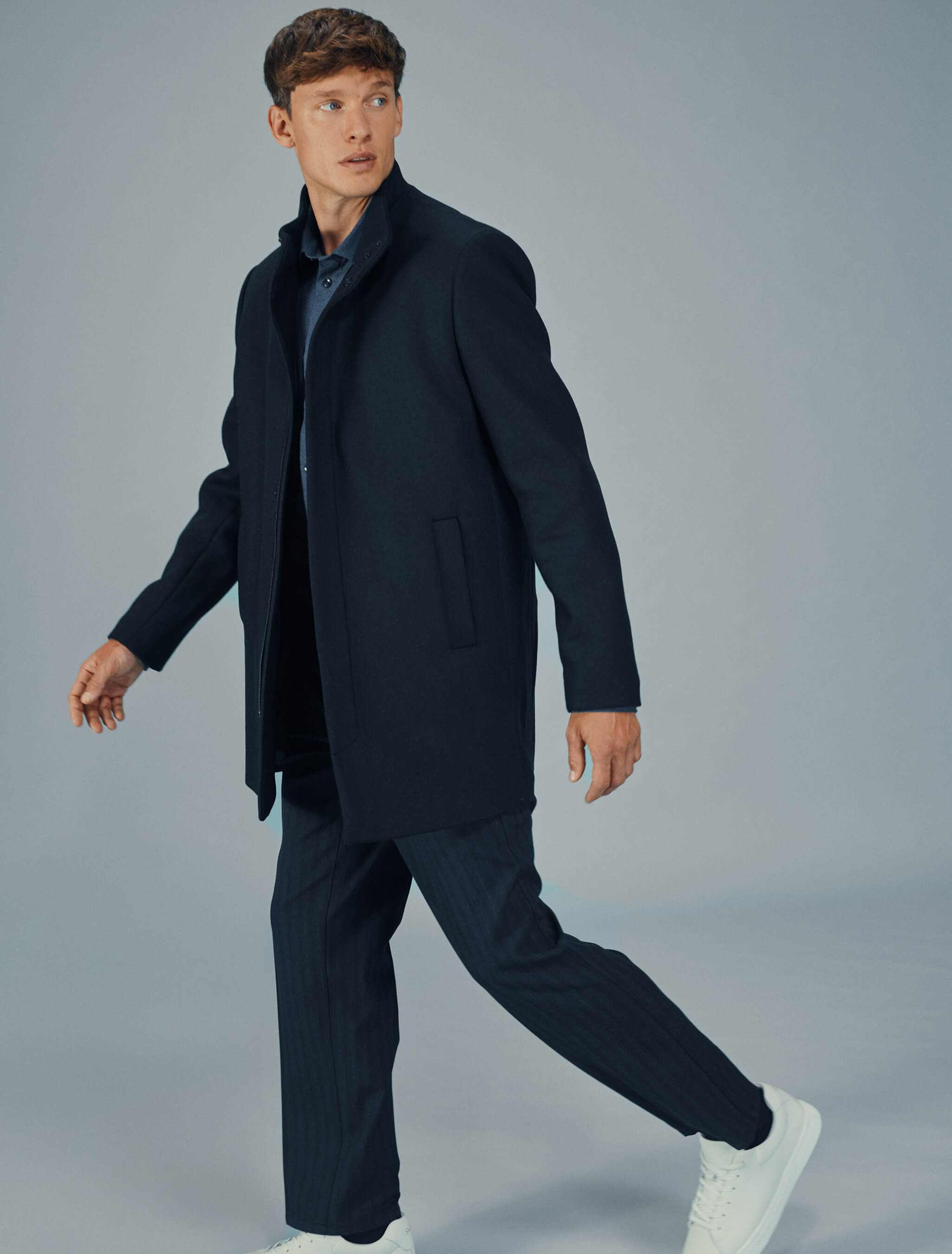 Casentino Wool Coat Black