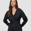 Skye Set Black Belted Overshirt Wide Pants