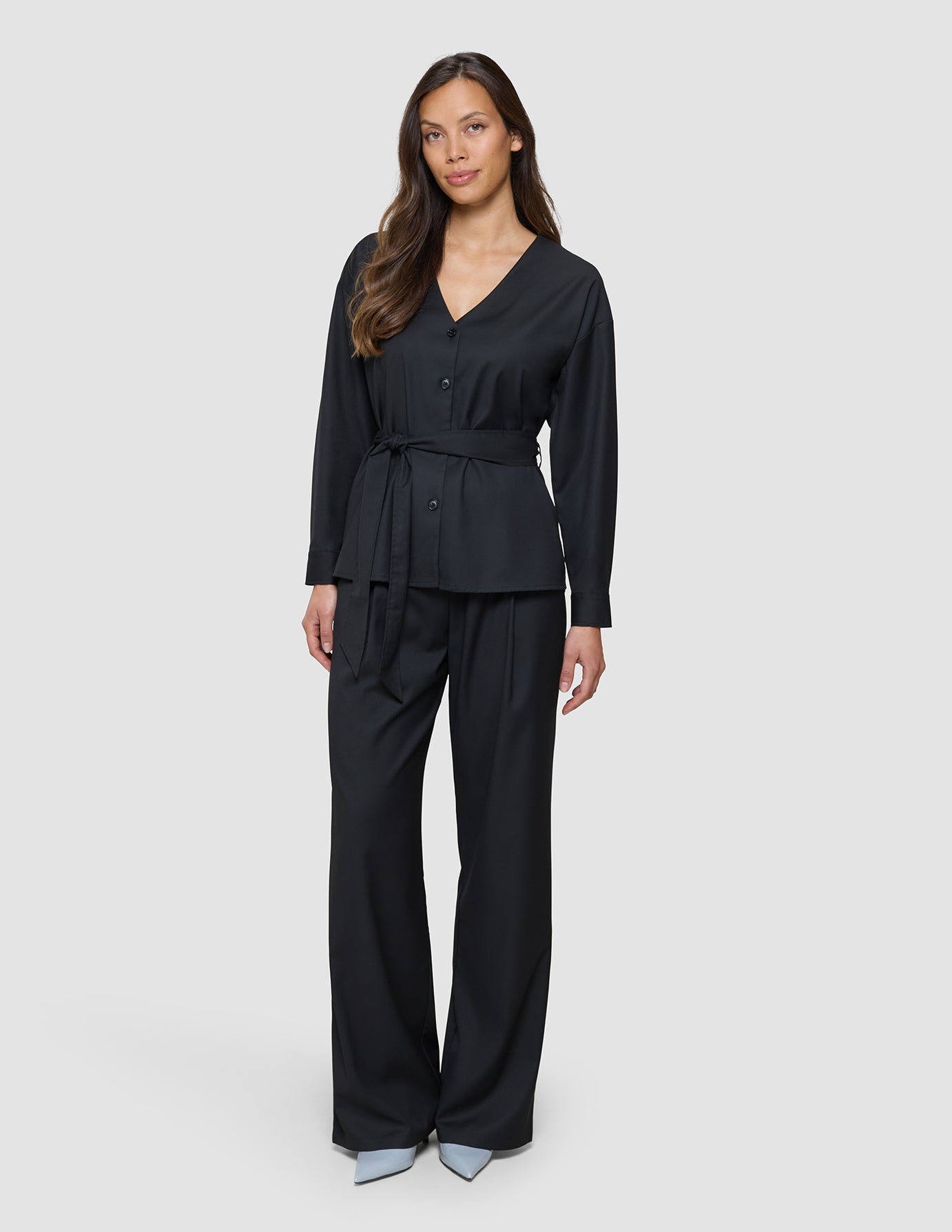 Women's Skye Belted Overshirt Black