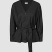 Skye Set Black Belted Overshirt Wide Pants