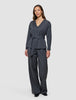 Women's Skye Belted Overshirt Charcoal Melange