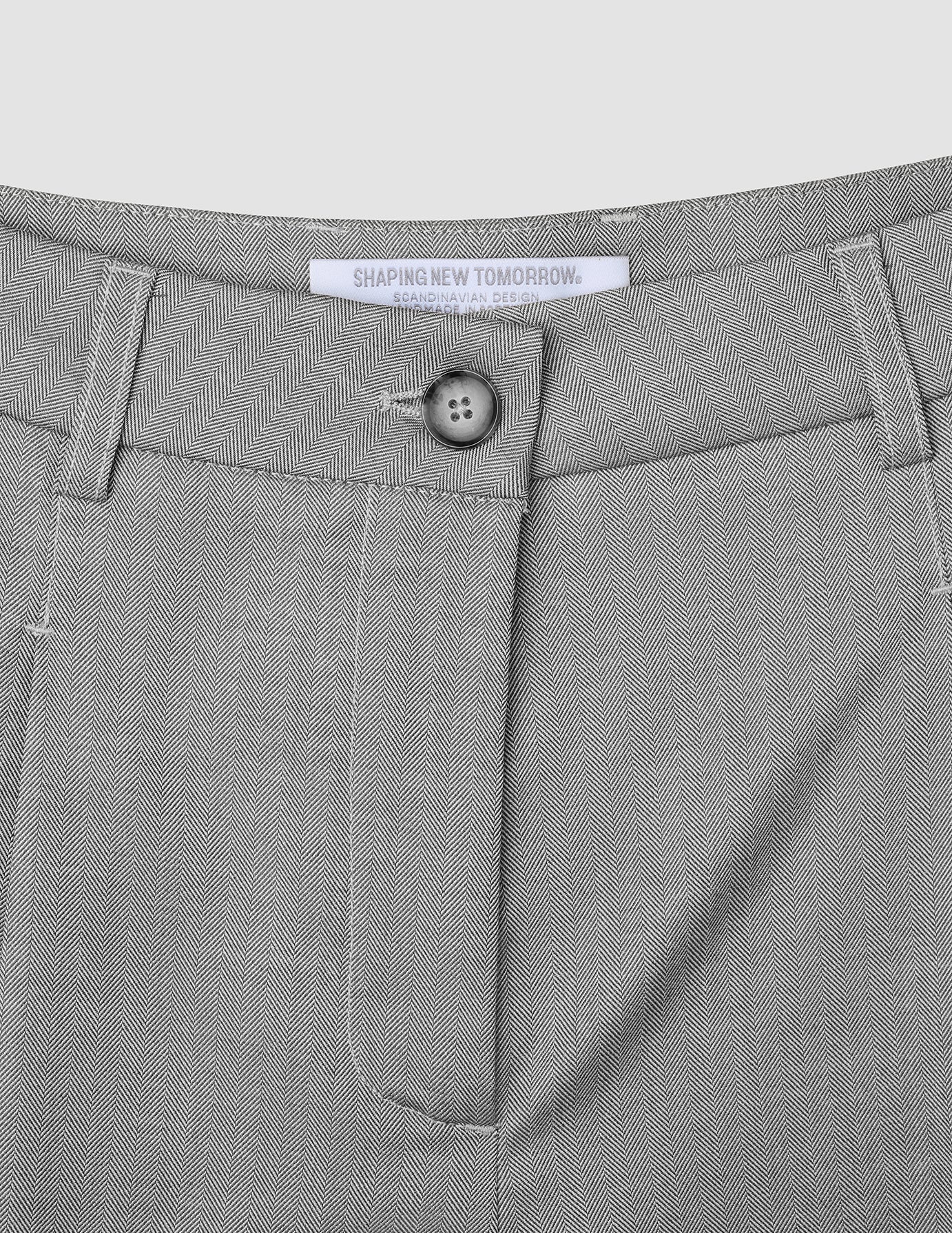 Women's Skye Pants Wide Mellow Beige Herringbone