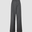 Skye Set Charcoal Melange Belted Overshirt & Wide Pants
