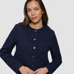 Sorae Set Midnight Blue Short Jacket & Short Skirt