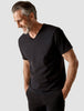 Supima T-shirt Black V-Neck