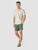 Tech Linen Bowling Short Sleeve Shirt Sandshell Stripe