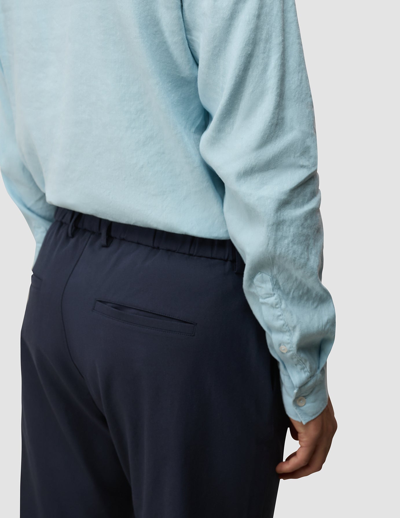 Tech Linen Elastic Pants Midnight Blue