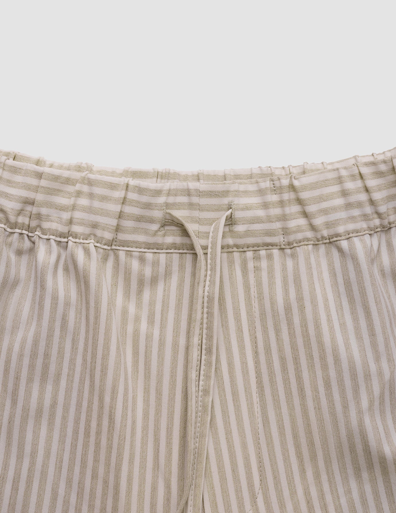 Tech Linen Elastic Shorts Sandshell Stripe
