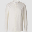 Tech Linen Mandarin Long Sleeve Shirt White