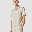 Tech Linen Bowling Short Sleeve Shirt Sandshell