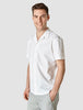 Tech Linen Bowling Short Sleeve Shirt Pure White