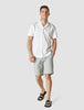 Tech Linen Bowling Short Sleeve Shirt Pure White