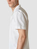 Tech Linen Bowling Short Sleeve Shirt Pure White