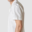 Tech Linen Bowling Short Sleeve Shirt Pure White