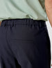 Tech Linen Elastic Pants Midnight Blue